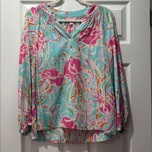 Lilly Pulitzer Multicolor Abstract Top